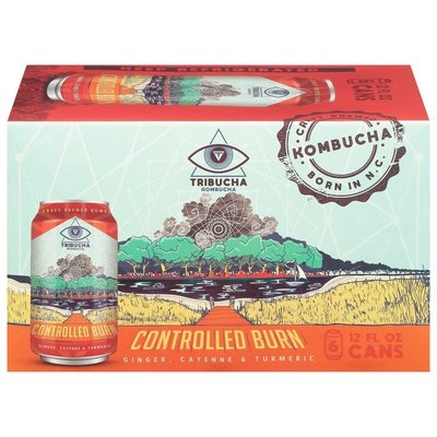 Tribucha Controlled Burn Kombucha 2/6/12 Oz [UNFI #36022]