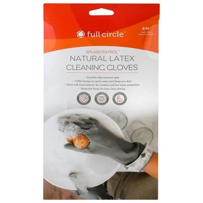 Full Circle Home Latex Cleaning Gloves S/M 1 Ct [UNFI #32569]