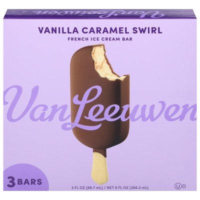 Van Leeuwen Ice Cream Vanilla Caramel Swirl, 3Ct 8/9 Oz [UNFI #46007]