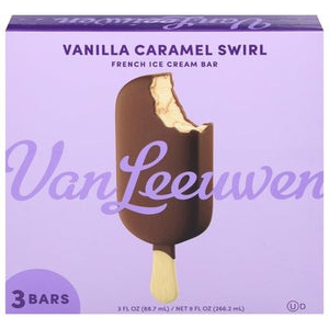 Van Leeuwen Ice Cream Vanilla Caramel Swirl, 3Ct 8/9 Oz [UNFI #46007]