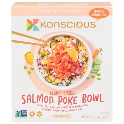 Konscious Salmon Poke Bowl Vegan 8/10.3 Oz [UNFI #16206]