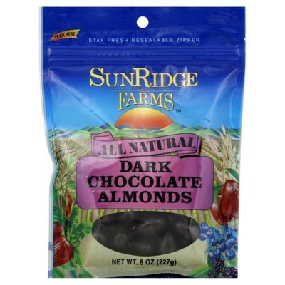 Sunridge Farms Dark Chocolate Almonds 12/6 OZ [UNFI #08211]