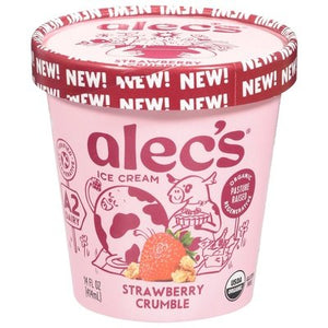 Alecs Ice Cream Strawberry Crumble 8/14 Oz [UNFI #05489]