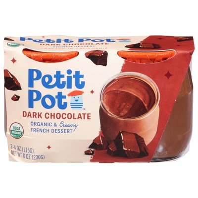 Petit Pot Dark Chocolate Pudding 2Pk 4/8 Oz [UNFI #70533]