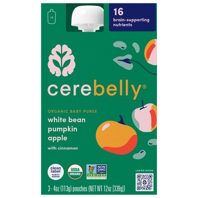 OG2 Cerebelly White Bean Pumpkin Apple 6/3/4 OZ [UNFI #18119]