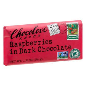 Chocolove Raspberry Dark Chocolate 12/1.2 OZ [UNFI #20841]