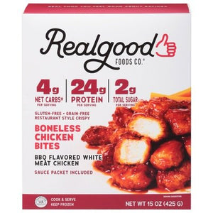 Real Good Foods Chicken Bites Boneless Bbq 8/15 Oz [UNFI #47831]