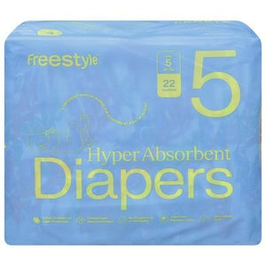 Freestyle Diapers Baby Size 5 6/22 Ct [UNFI #17369]