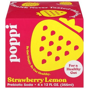 Poppi Strawberry Lemon 6/4/12 Oz [UNFI #15376]