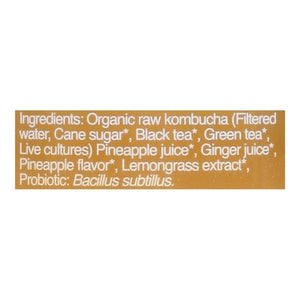 Valley Isle Kombucha Pineapple Ginger Kombucha 6/16 Oz [UNFI #18549]