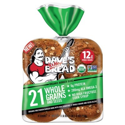 Daves Killer Bread Buns 21 Whole Grains 12/17.6Oz [UNFI #61766]