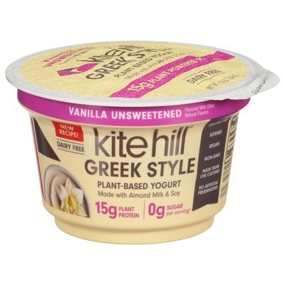 Kite Hill Yogurt,Greek,Vanilla Unsweetened 8/5.3 OZ [UNFI #01204]