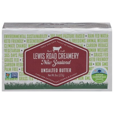 Lewis Road Creamery Unsalted 12/8 Oz [UNFI #2557]