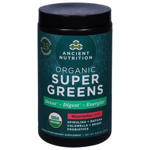 Ancient Nutrition Watermelon Super Greens 8.82 Oz [UNFI #79581]