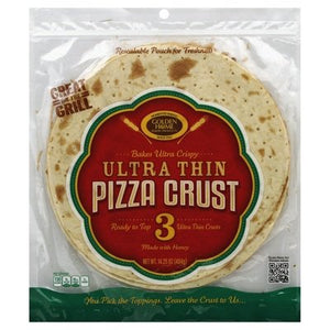 Golden Home Pizza Crust,12In,Ultrathin,3Pk 10/14.25 Oz [UNFI #09336]