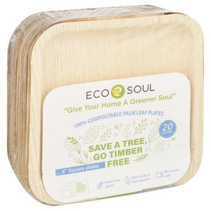 Ecosoul Home 8 in Square 8/20 CT [UNFI #06258] T