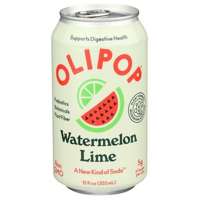 Olipop Watermelon Lime Soda 12/12 Oz [UNFI #17961]