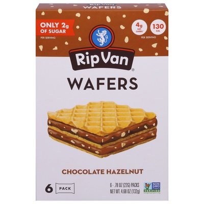 Rip Van Wafels Chocolate,Hazelnut,Wafers 6/4.68 Oz [UNFI #64175]