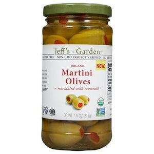 Jeffs Garden Pimento Stuffed Martini Olives 6/7.5 Oz [UNFI #24101]