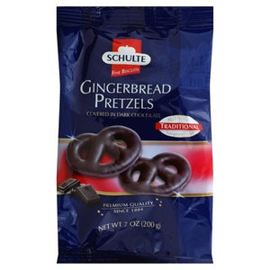 Schulte Gingerbread Pretzels Dk Choc 12/7 Oz [UNFI #81252]