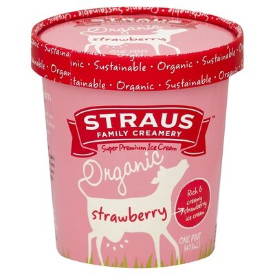 OG2 Straus Strawbry Icrm 8/PINT [UNFI #74367]