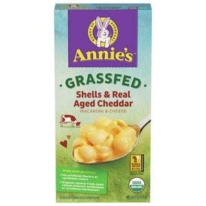 OG2 Annies Grass Fed Shells Real Aged Chdr 12/6 OZ [UNFI #26430]