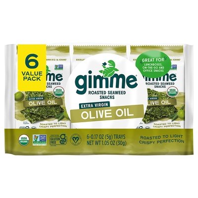 OG2 Gimme Olive Oil Roasted Seaweed 8/6/.17OZ [UNFI #46959]