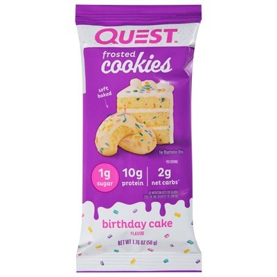 Quest Birthday Cake Protein Cookie 2Pk 8/1.76 Oz [UNFI #49663]