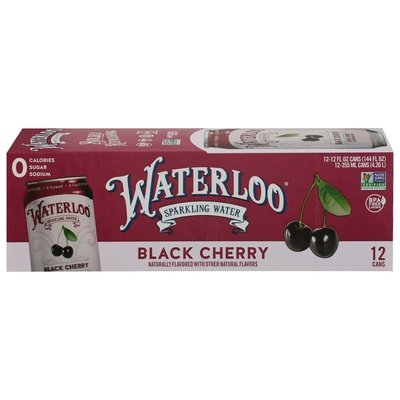 Waterloo Blk Cherry Sprklng Water 2/12/12 OZ [UNFI #60864] T