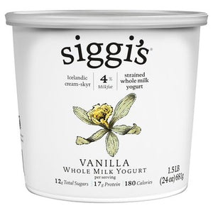 Siggis Vanilla Whole Milk Yogurt 6/24 Oz [UNFI #25396]