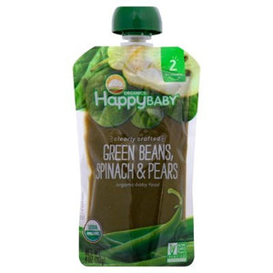 Happy Baby Green Beans Pears & Spinach 16/4 Oz [UNFI #24242]