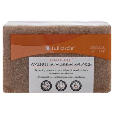 Fchme Walnt Scrbr Sponge  6/2 CT [UNFI #60214]