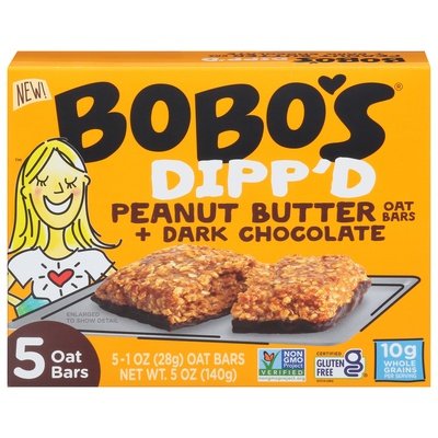 Bobos Oat Bars Peanut Butter Dark Chocolate 6/5 Oz [UNFI #22891]