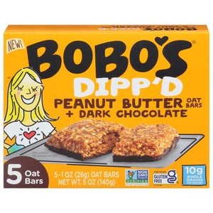 Bobos Oat Bars Peanut Butter Dark Chocolate 6/5 Oz [UNFI #22891]