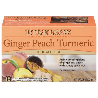 Bigelow Ginger Peach Turmeric 6/18 Bag [UNFI #02739]