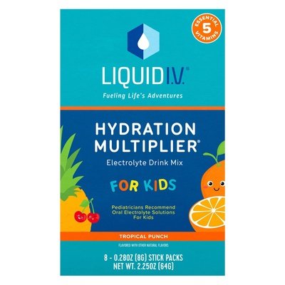 Liquid I.V. Kids Tropical Punch Drink Mix 8 Ct [UNFI #33985]