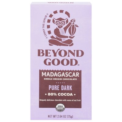 OG2 Beyond Good Pure Dark 80%, Madagascar 12/2.64 Oz [UNFI #1896]