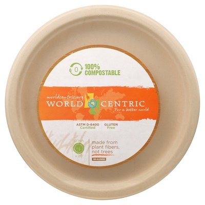 World Centric Compostable Plate 10inch 12/20 CT [UNFI #89514] T