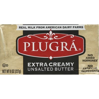 Kellers Creamery Butter Plugra Unsalted 12/8 Oz [Peterson #65109]