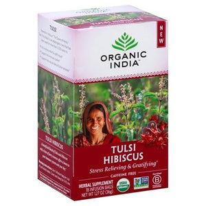 OG2 Oganic India Tulsi Hibiscus 6/18 CT [UNFI #73125]