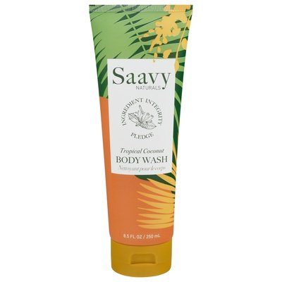 Saavy Naturals Tropical Coconut Body Wash 8.5 OZ [UNFI #03291] T