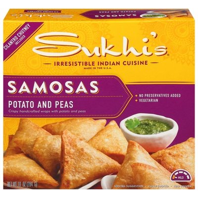 Sukhi`S Samosas, Cilantro & Chutney 6/10 Oz [UNFI #87967]