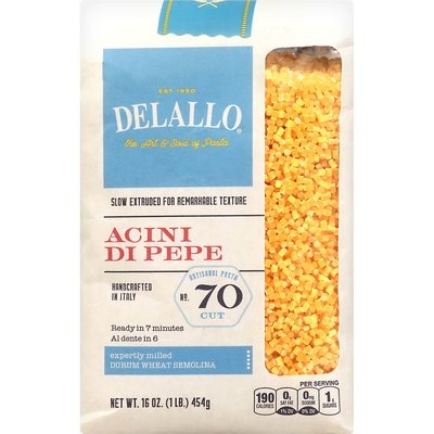 Delallo Acini Di Pepe #70 Pasta 12/16 Oz [UNFI #40359]