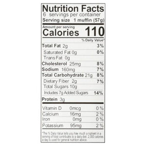 Veggies Made Great Muffins Blueberry Oat 6ct 8/12 OZ [UNFI #81623]