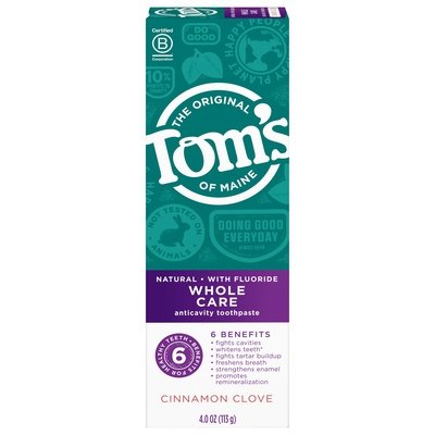 Toms Cinnamon Clove Whole Care Toothpast 6/4 OZ [UNFI #15335] T