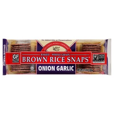 Brown Rice Snaps Onion Garlic 12/3.5 OZ [UNFI #36165]