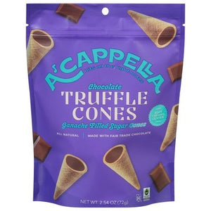 Acappella Chocolate Truffle Cones 6/2.54 Oz [UNFI #36751]