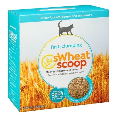 Swheat Scoop Cat Litter, Fast-Clumping 3/12.3 Lb [UNFI #10022] T