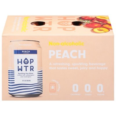 Hop Wtr Peach 4/6/12 Oz [UNFI #87159] T