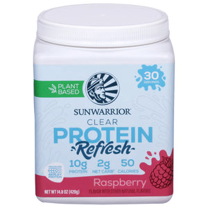 Sunwarrior Clear Protein Refresh Raspberry 14.8 OZ [UNFI #62993] T